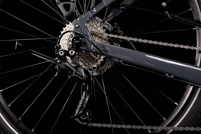 Cube Touring Hybrid One 500 Easy Entry Electric Bike 2022 Grey/Blue-2